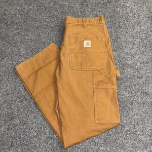 Carhartt Relaxed Fit Mens Size 34x30 Outdoor Workwear Pants Pockets Heavy